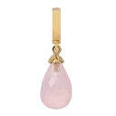 Rose Quarz drop - guld charm - 610-G01Rose