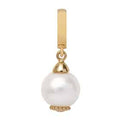 Pearl Dream hvid- guld charm - 610-G09White