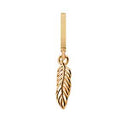 Indian Feather - forgyldt sølv charm - 610-G38