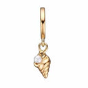Sea Shell - forgyldt sølv charm - 610-G61