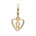 Keyhole Love - forgyldt sølv charm - 610-G75