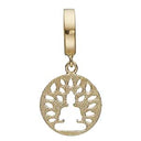 Meditation - forgyldt sølv charm - 610-G83