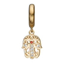 HAMSA HAND - forgyldt sølv - charm - 610-G91