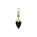 Drop Black Chalcedony - Forgyldt Charms - 610-G95black
