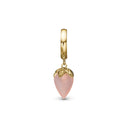 Drop pink Chalcedony - Forgyldt Charms - 610-G95pink