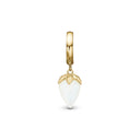 Drop white Chalcedony - Forgyldt Charms - 610-G95white