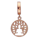 Meditation rose - forgyldt sølv charm - 610-R83