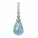 Sky Topaz drop - sølv charm - 610-S01Sky