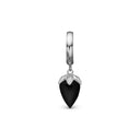 Drop Black Chalcedony - Sølv Charms - 610-S95black