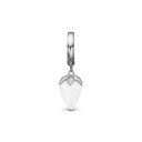 Drop white Chalcedony - Sølv Charms - 610-S95white