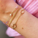 Armbånd hjerter sølv fg.