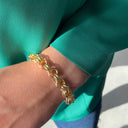 Armbånd chunky sølv fg.