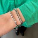 Armbånd panzer sølv rh.