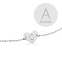 #TagMe hjerte bogstav sølv m/kæde 17cm