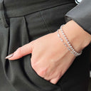 SoHo armbånd baguette cubic zir. sølv rh.