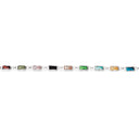 SoHo armbånd baguette rainbow cubic zir.sølv rh.