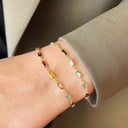 SoHo armbånd baguette rainbow cubic zir.sølv fg.