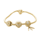 Marguerit Charms Armbånd Sæt Forgyldt Med 3 Charms