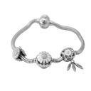 Marguerit Charms Armbånd Sæt i Sterling Sølv Med 3 Charms