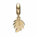 Palm Leaf - forgyldt sølv charm - 623-G122