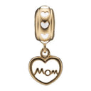 Christina Collect 925 sterling sølv Mom Love Hængende hjerte med MOM i hvid emalje
