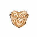Petite Heart Beat Love - forgyldt sølv charm - 623-G152