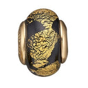Golden BlackGlobe - forgyldt sølv charm - 623-G169