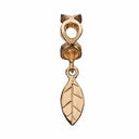 Moving Leaf - forgyldt sølv charm - 623-G18