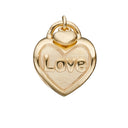 LOVE LÅS - forgyldt sølv - charm - 623-G237