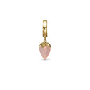 Drop pink Chalcedony - Forgyldt Charms - 623-G249pink