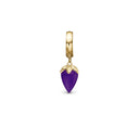 Drop Purple Chalcedony - Forgyldt Charms - 623-G249Purple