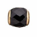 Precious - sort - forgyldt sølv charm - 623-G37