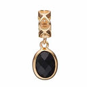 Moving Onyx - forgyldt sølv charm - 623-G47