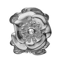 Topaz Anemone - sølv charm - 623-S138