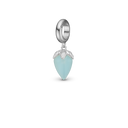 Drop blue Chalcedony - Sølv Charms - 623-S249blue