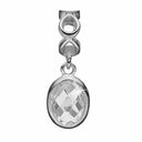 Moving Crystal - sølv charm - 623-S48