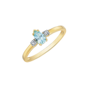 Støvring Design 8kt Guld Ring med Dråbeformet Blå Topas 62323055