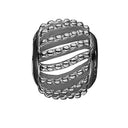Dotted Line - sort rhodineret sølv charm - 630-B130