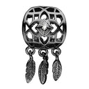 Dream catcher - sort rhodineret sølv charm - 630-B177