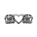 Forever and Ever - sort rhodineret sølv charm - 630-B78