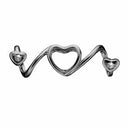 Soulmate - sort rhodineret sølv charm - 630-B80