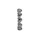 Million Love double charm - sort rhodineret sølv charm - 630-B85