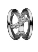 Simplicity - sort rhodineret sølv charm - 630-B88