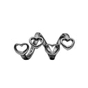 FAMILY HEARTS - sort rhodineret sølv - charm - 630-B91