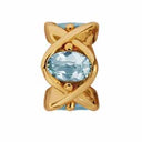 Sky Topaz - guld charm - 630-G06Sky