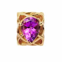 Pear Amethyst - guld charm - 630-G07Amethystp