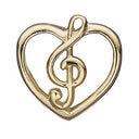 Music Love - forgyldt sølv charm - 630-G165