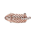 Topaz Feather rose - forgyldt sølv charm - 630-R102