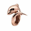 Dolphin rose - forgyldt charm - 630-R18