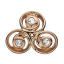 Triple Spiral rose - forgyldt sølv charm - 630-R189